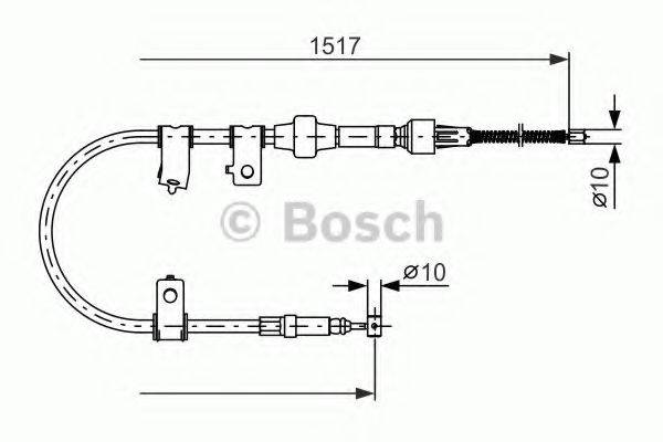 BOSCH 1987477601 Трос, стоянкова гальмівна система