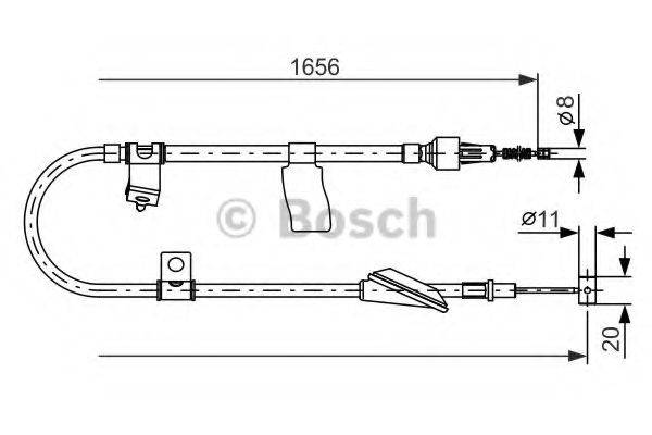 BOSCH 1987477610 Трос, стоянкова гальмівна система