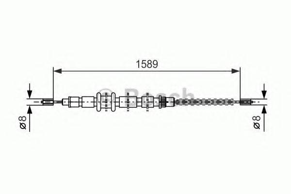 BOSCH 1987477620 Трос, стоянкова гальмівна система