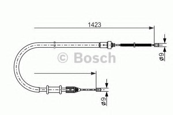 BOSCH 1987477632 Трос, стоянкова гальмівна система