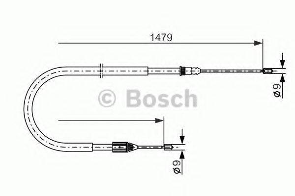 BOSCH 1987477647 Трос, стоянкова гальмівна система