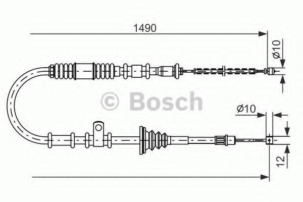 BOSCH 1987477675 Трос, стоянкова гальмівна система