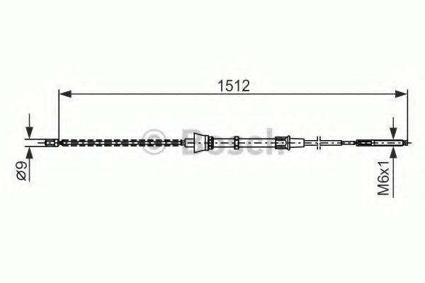 BOSCH 1987477679 Трос, стоянкова гальмівна система