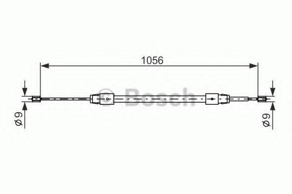 BOSCH 1987477692 Трос, стоянкова гальмівна система