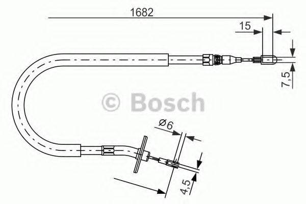 BOSCH 1987477703 Трос, стоянкова гальмівна система