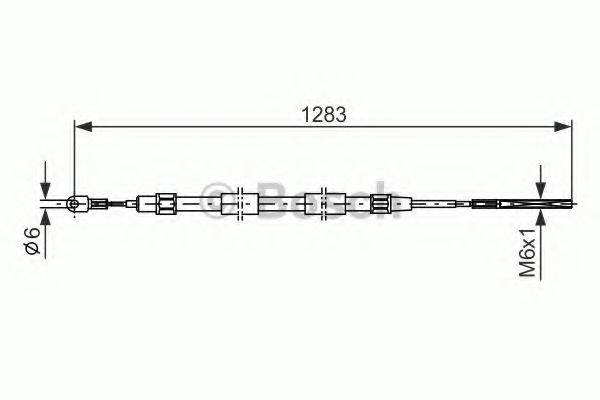 BOSCH 1987477710 Трос, стоянкова гальмівна система