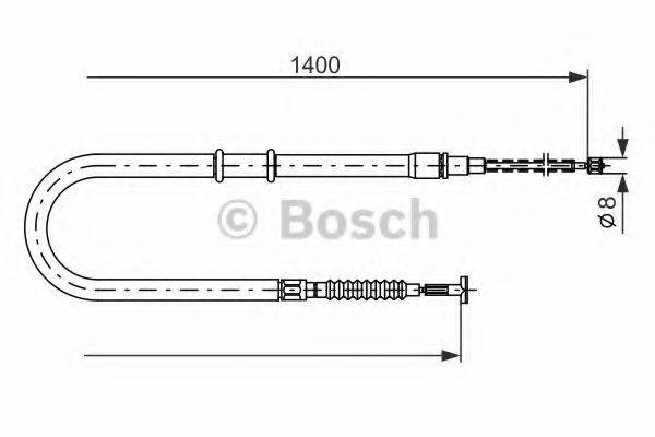 BOSCH 1987477724 Трос, стоянкова гальмівна система