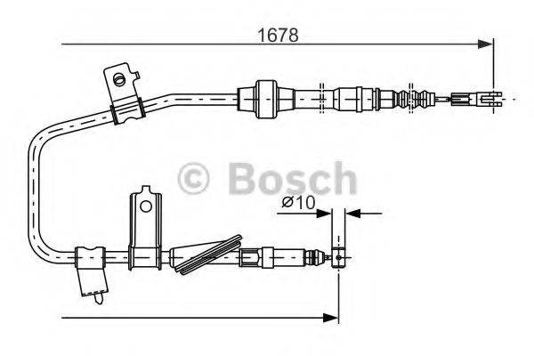 BOSCH 1987477736 Трос, стоянкова гальмівна система