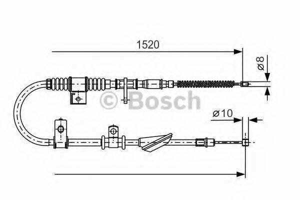 BOSCH 1987477741 Трос, стоянкова гальмівна система