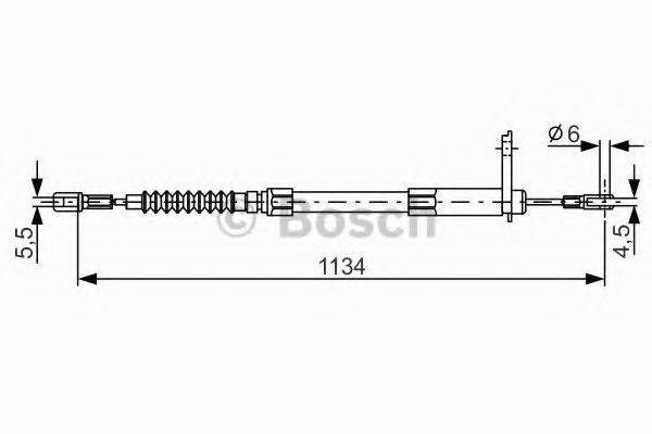 BOSCH 1987477749 Трос, стоянкова гальмівна система