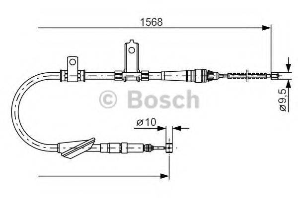 BOSCH 1987477791 Трос, стоянкова гальмівна система