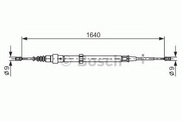 BOSCH 1987477807 Трос, стоянкова гальмівна система