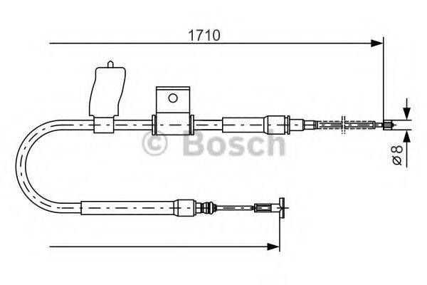 BOSCH 1987477830 Трос, стоянкова гальмівна система