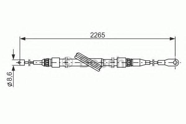 BOSCH 1987477844 Трос, стоянкова гальмівна система