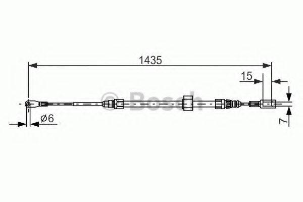 BOSCH 1987477853 Трос, стоянкова гальмівна система