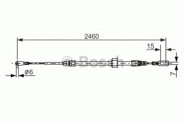 BOSCH 1987477855 Трос, стоянкова гальмівна система