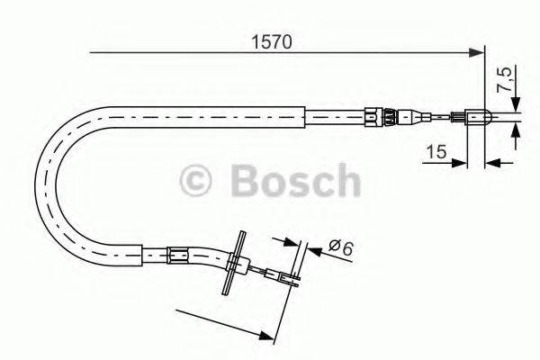 BOSCH 1987477860 Трос, стоянкова гальмівна система