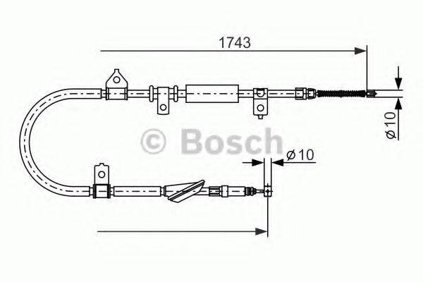 BOSCH 1987477887 Трос, стоянкова гальмівна система