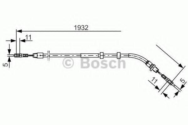 BOSCH 1987477904 Трос, стоянкова гальмівна система