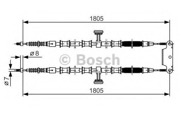 BOSCH 1987477907 Трос, стоянкова гальмівна система