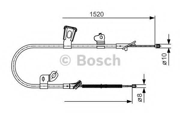 BOSCH 1987477918 Трос, стоянкова гальмівна система