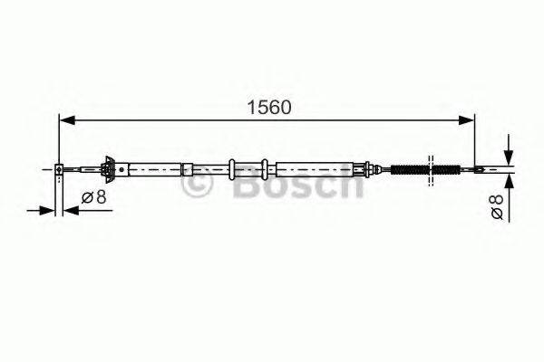 BOSCH 1987477925 Трос, стоянкова гальмівна система