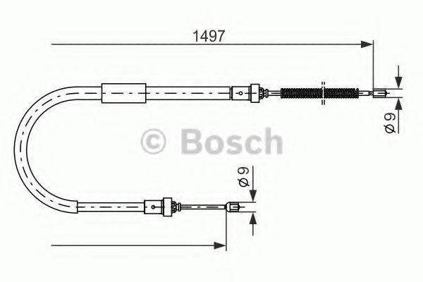 BOSCH 1987477939 Трос, стоянкова гальмівна система