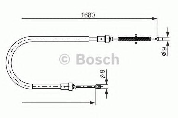 BOSCH 1987477955 Трос, стоянкова гальмівна система