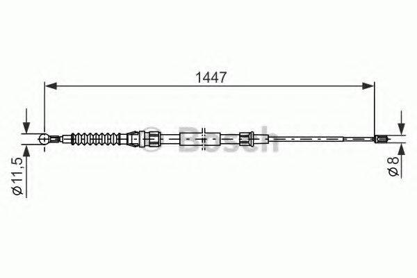 BOSCH 1987477957 Трос, стоянкова гальмівна система