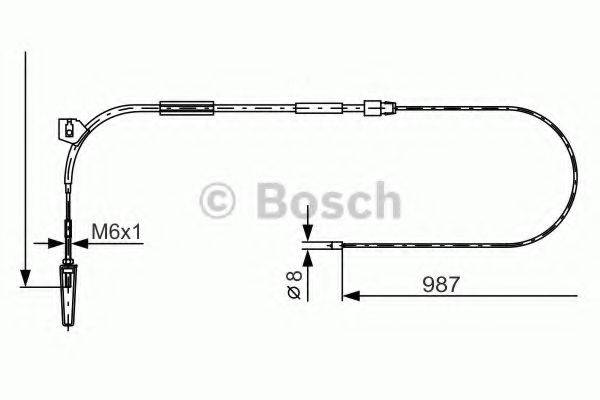 BOSCH 1987477962 Трос, стоянкова гальмівна система