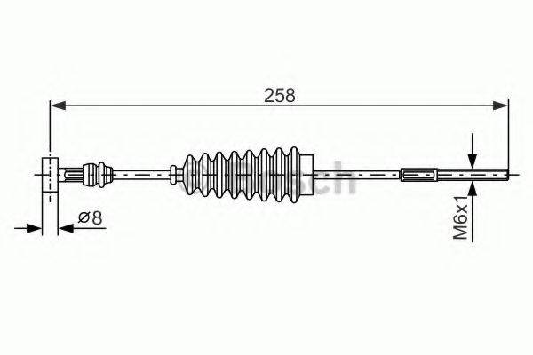 BOSCH 1987477996 Трос, стоянкова гальмівна система