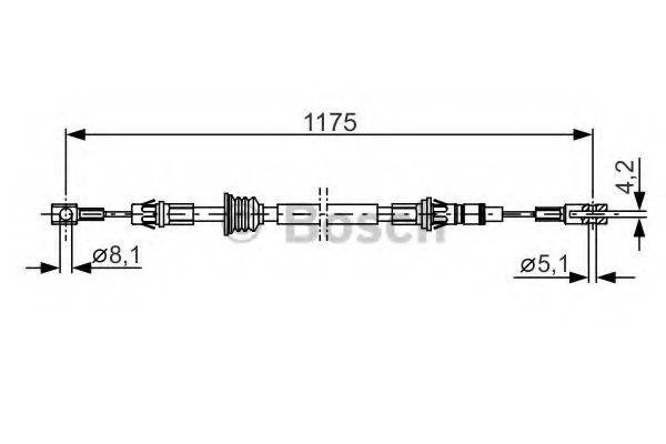 BOSCH 1987482012 Трос, стоянкова гальмівна система