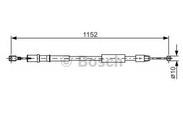 BOSCH 1987482025 Трос, стоянкова гальмівна система