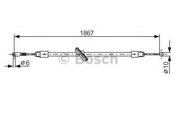 BOSCH 1987482028 Трос, стоянкова гальмівна система