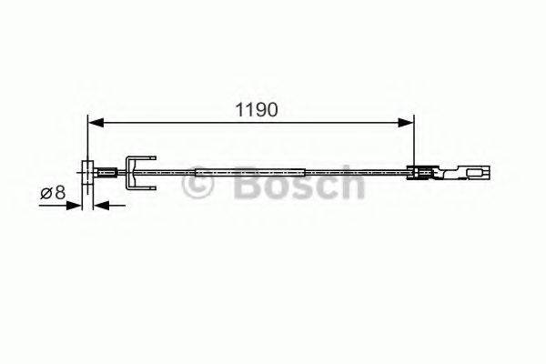 BOSCH 1987482043 Трос, стоянкова гальмівна система