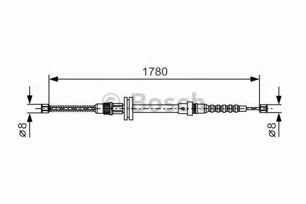 BOSCH 1987482045 Трос, стоянкова гальмівна система