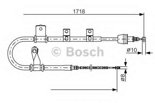 BOSCH 1987482075 Трос, стоянкова гальмівна система