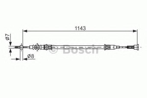 BOSCH 1987482139 Трос, стоянкова гальмівна система