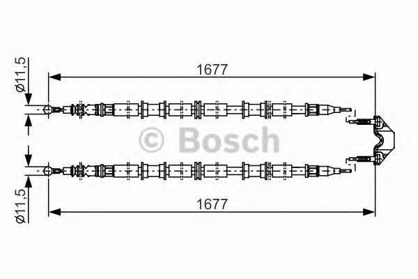 BOSCH 1987482141 Трос, стоянкова гальмівна система