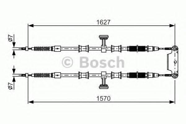 BOSCH 1987482147 Трос, стоянкова гальмівна система