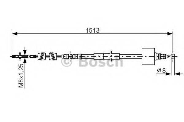 BOSCH 1987482161 Трос, стоянкова гальмівна система