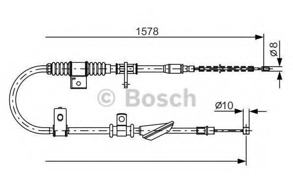 BOSCH 1987482168 Трос, стоянкова гальмівна система