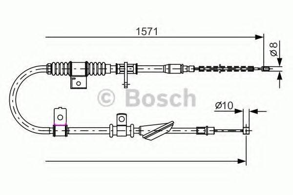 BOSCH 1987482169 Трос, стоянкова гальмівна система