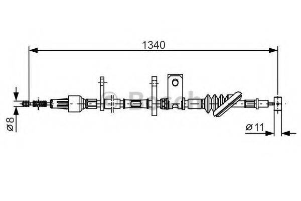 BOSCH 1987482184 Трос, стоянкова гальмівна система