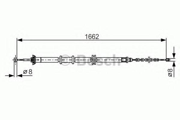 BOSCH 1987482206 Трос, стоянкова гальмівна система