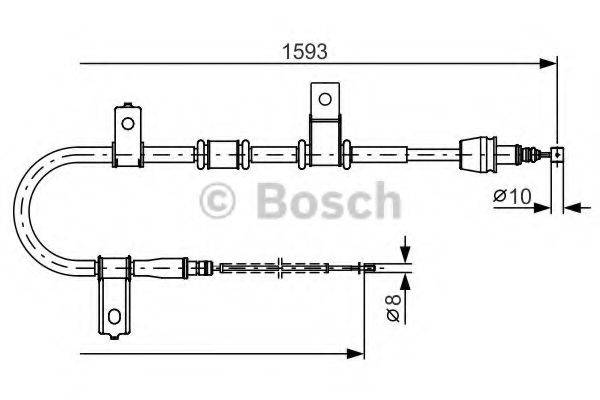 BOSCH 1987482224 Трос, стоянкова гальмівна система