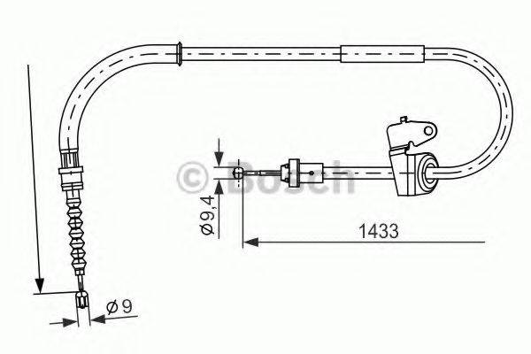 BOSCH 1987482231 Трос, стоянкова гальмівна система