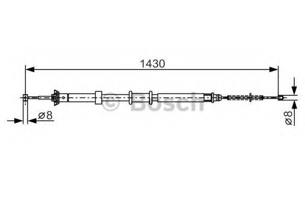 BOSCH 1987482240 Трос, стоянкова гальмівна система