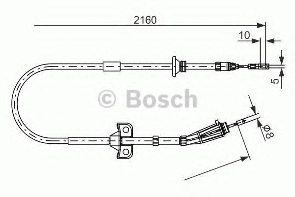 BOSCH 1987482284 Трос, стоянкова гальмівна система