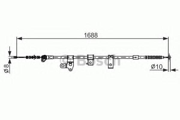 BOSCH 1987482306 Трос, стоянкова гальмівна система